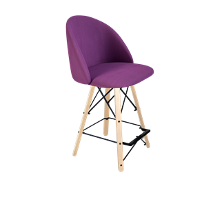 Полубарный стул SHT-ST35 / SHT-S80-1 (ягодное варенье/прозрачный лак/черный) в Благовещенске