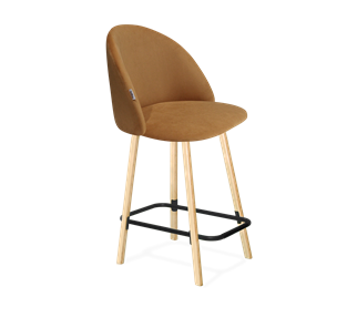 Полубарный стул SHT-ST35 / SHT-S94-1 (горчичный/прозрачный лак/черный муар) в Благовещенске