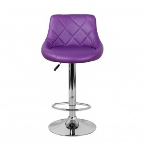 Барный стул Комфорт с мягкой спинкой WX-2396 экокожа фиолетовый в Благовещенске - предосмотр