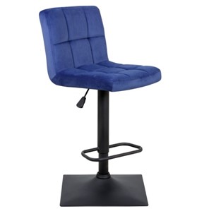 Барный стул Курт с мягкой спинкой WX-2320 велюр синий в Благовещенске - предосмотр