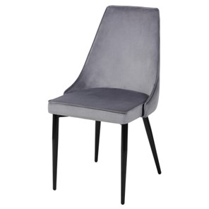 Дизайнерский стул Лорд СРП-071 Эмаль черная Веллюто серый в Благовещенске