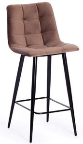 Кухонный полубарный стул CHILLY (mod. 7095пб) 55х44х94 коричневый barkhat 12/черный арт.19656 в Благовещенске