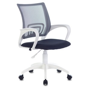 Офисное кресло Brabix Fly MG-396W (с подлокотниками, пластик белый, сетка, темно-серое) 532400 в Благовещенске