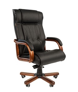 Компьютерное кресло CHAIRMAN 653 кожа черная в Благовещенске - предосмотр