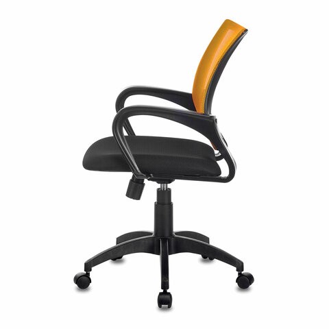 Офисное кресло Brabix Fly MG-396 (с подлокотниками, сетка, оранжевое/черное) 532084 в Благовещенске - изображение 3