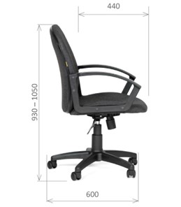 Офисное кресло CHAIRMAN 681 Ткань C-3 черное в Благовещенске - предосмотр 2
