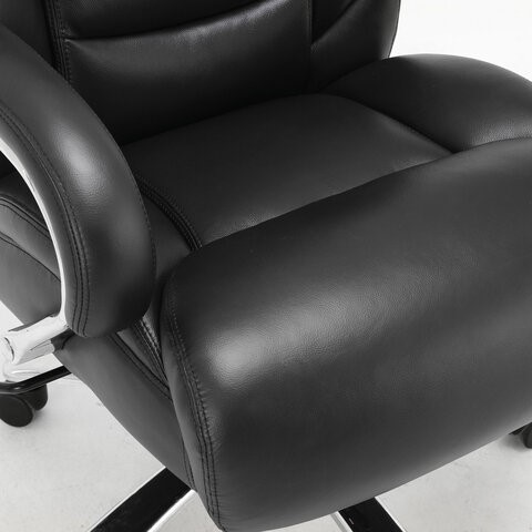 Кресло компьютерное Brabix Premium Pride HD-100 (натуральная кожа, черное) 531940 в Благовещенске - изображение 5
