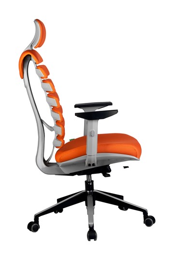 Кресло компьютерное Riva Chair SHARK (Оранжевый/серый) в Благовещенске - изображение 2