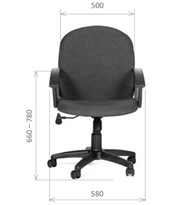 Офисное кресло CHAIRMAN 681 Ткань C-3 черное в Благовещенске - предосмотр 1
