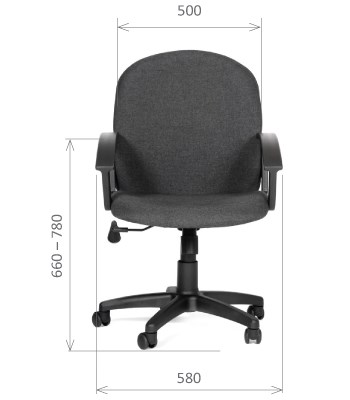 Офисное кресло CHAIRMAN 681 Ткань C-3 черное в Благовещенске - изображение 1