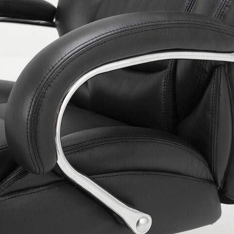 Кресло компьютерное Brabix Premium Pride HD-100 (натуральная кожа, черное) 531940 в Благовещенске - изображение 6