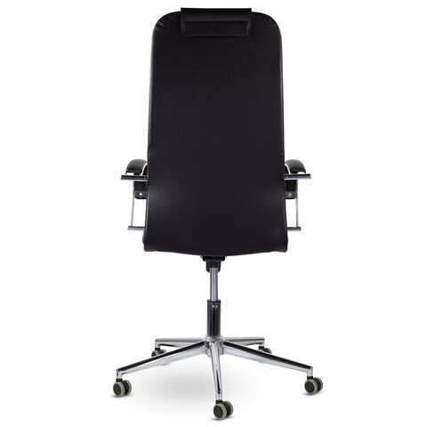 Офисное кресло Brabix Premium Pilot EX-610 CH (хром, кожзам, черное) 532418 в Благовещенске - изображение 4