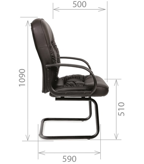 Офисное кресло CHAIRMAN 416V экокожа черная в Благовещенске - изображение 2