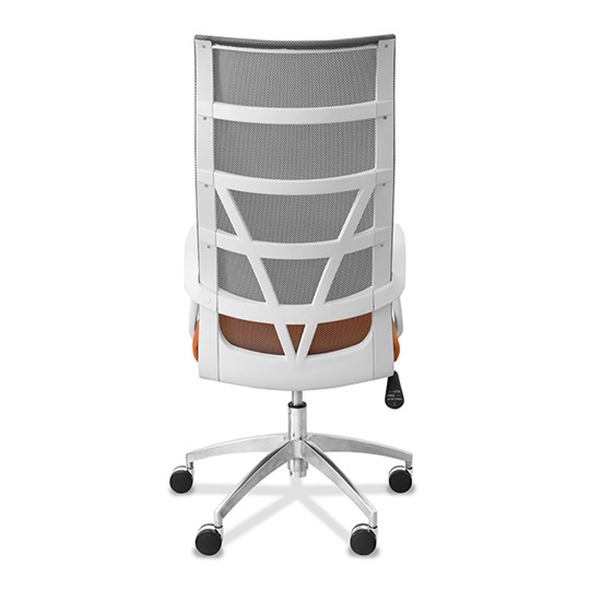 Офисное кресло Топ X белый каркас, сетка/ткань TW / серая/черная в Благовещенске - изображение 1