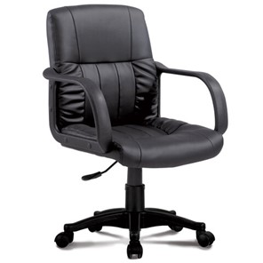 Кресло офисное BRABIX "Hit MG-300", с подлокотниками, экокожа, черное, 530864 в Благовещенске