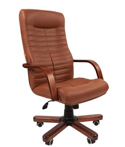 Компьютерное кресло CHAIRMAN 480 WD, экокожа, цвет коричневый в Благовещенске
