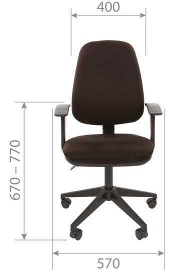 Кресло офисное CHAIRMAN 661 Ткань стандарт 15-21 черная в Благовещенске - изображение 3