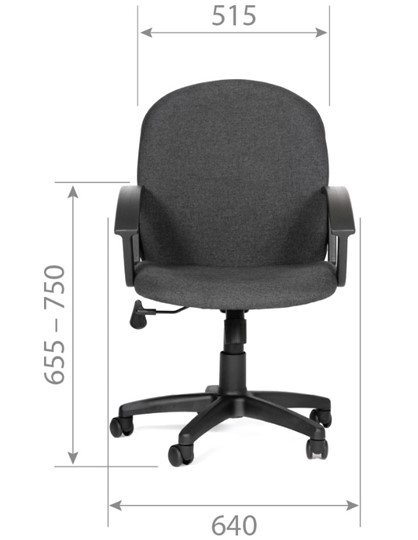 Кресло офисное CHAIRMAN 681 Ткань C-2 серое в Благовещенске - изображение 3