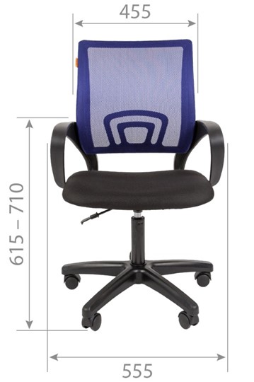 Кресло компьютерное CHAIRMAN 696 black LT, синий в Благовещенске - изображение 3