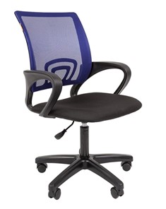 Кресло компьютерное CHAIRMAN 696 black LT, синий в Благовещенске - предосмотр