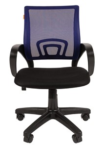 Кресло офисное CHAIRMAN 696 black Сетчатый акрил DW61 синий в Благовещенске - предосмотр 1