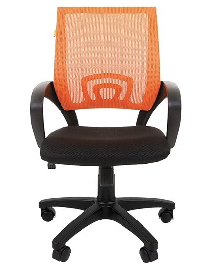 Кресло офисное CHAIRMAN 696 black Сетчатый акрил DW66 оранжевый в Благовещенске - изображение 4