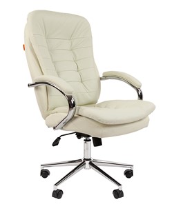 Офисное кресло CHAIRMAN 795 кожа, цвет белый в Благовещенске - предосмотр