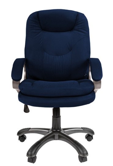 Кресло офисное CHAIRMAN HOME 668, велюр синее в Благовещенске - изображение 3