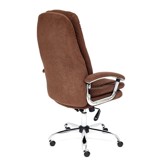 Компьютерное кресло SOFTY LUX флок, коричневый, арт.13595 в Благовещенске - изображение 3