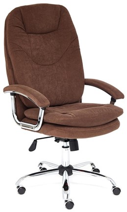 Компьютерное кресло SOFTY LUX флок, коричневый, арт.13595 в Благовещенске - изображение