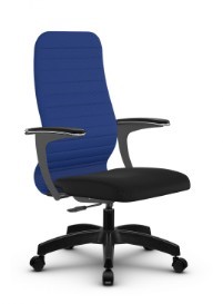 Кресло компьютерное SU-CU160-10P PL синий/черный в Благовещенске
