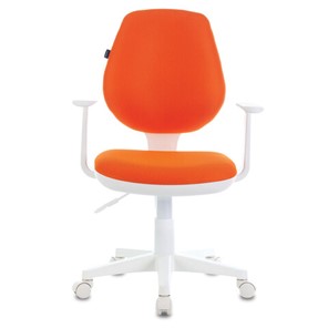 Офисное кресло Brabix Fancy MG-201W (с подлокотниками, пластик белый, оранжевое) 532410 в Благовещенске