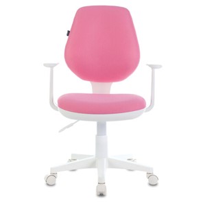 Офисное кресло Brabix Fancy MG-201W (с подлокотниками, пластик белый, розовое) в Благовещенске