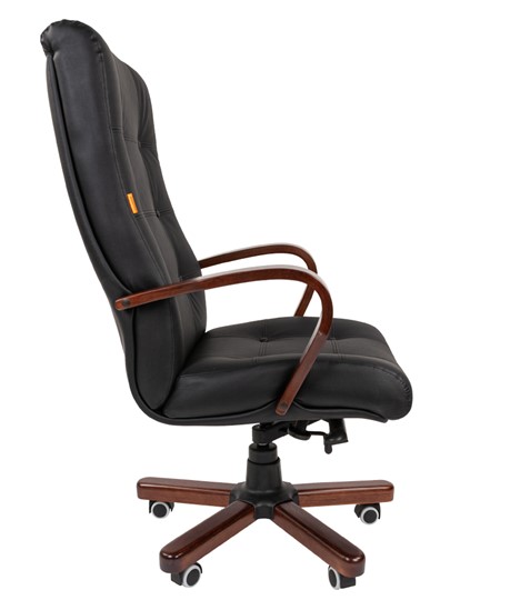 Офисное кресло CHAIRMAN 424 WD Кожа черная в Благовещенске - изображение 3