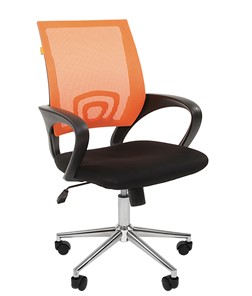 Кресло CHAIRMAN 696 CHROME Сетка TW-66 (оранжевый) в Благовещенске - предосмотр