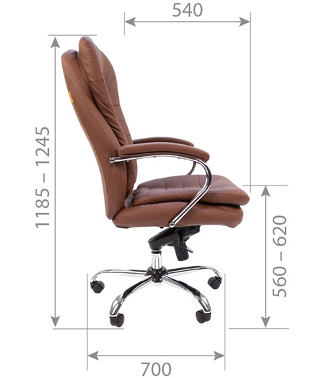 Офисное кресло CHAIRMAN 795 кожа, цвет белый в Благовещенске - изображение 3