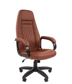 Кресло CHAIRMAN 950LT Экокожа коричневая в Благовещенске