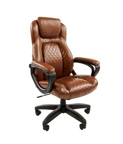 Офисное кресло CHAIRMAN 432, экокожа, цвет коричневый в Благовещенске