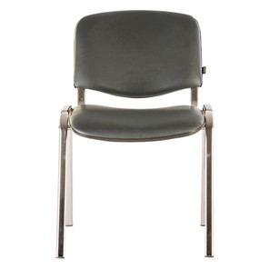 Офисный стул Brabix Iso CF-001 (хромированный каркас, кожзам серый) 531426 в Благовещенске