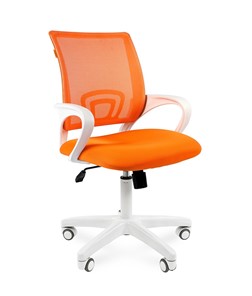 Кресло офисное CHAIRMAN 696 white, ткань, цвет оранжевый в Благовещенске