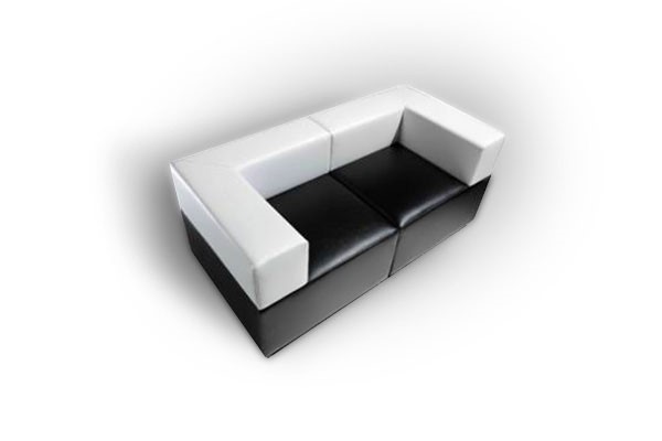 Офисный диван мягкий Октава, 2-х местный, экокожа премиум / черная CN1114 в Благовещенске - изображение 5