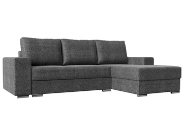 Угловой диван с оттоманкой Дрезден, Серый (рогожка) НПБ в Благовещенске