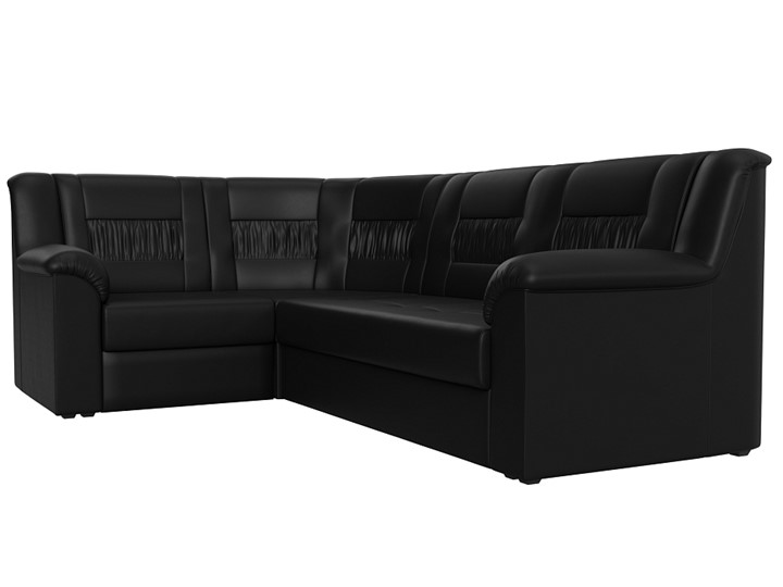 Угловой диван Карелия, Черный (Экокожа) в Благовещенске - изображение 4