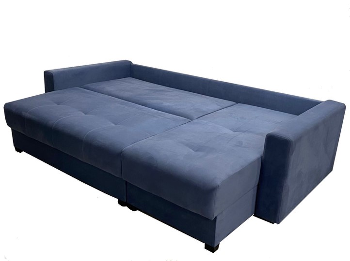 Угловой диван Комфорт 3 НПБ подлокотники МДФ, с оттоманкой в Благовещенске - изображение 1