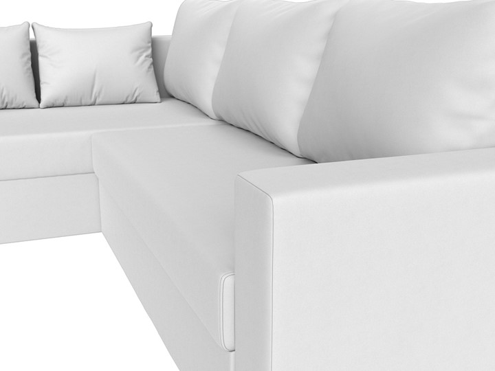 Угловой диван Мансберг, Белый (Экокожа) в Благовещенске - изображение 4