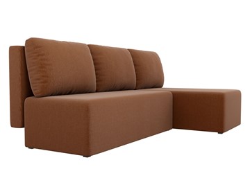 Угловой диван с оттоманкой Поло, Коричневый (рогожка) в Благовещенске - предосмотр 2
