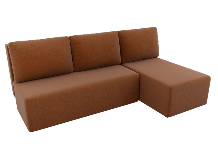 Угловой диван с оттоманкой Поло, Коричневый (рогожка) в Благовещенске - изображение 3