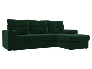 Угловой диван с оттоманкой Верона, Зеленый (Велюр) в Благовещенске