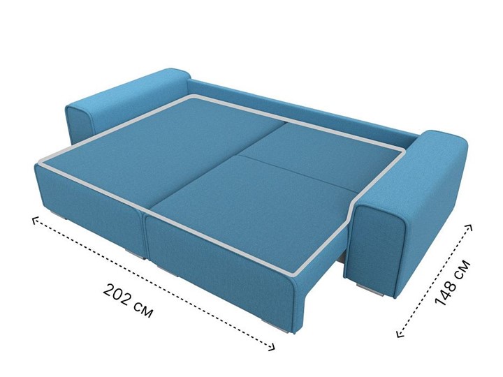 Угловой диван Лига-029, Амур голубой (Рогожка) в Благовещенске - изображение 9