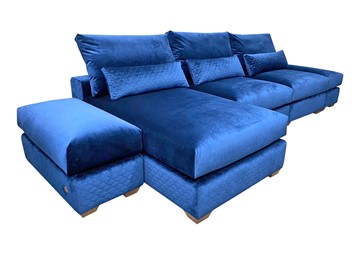 Угловой диван V-10-M ДУ (ПУФ2+Д4+ПС+ПС+ПУФ2), Memory foam в Благовещенске - предосмотр